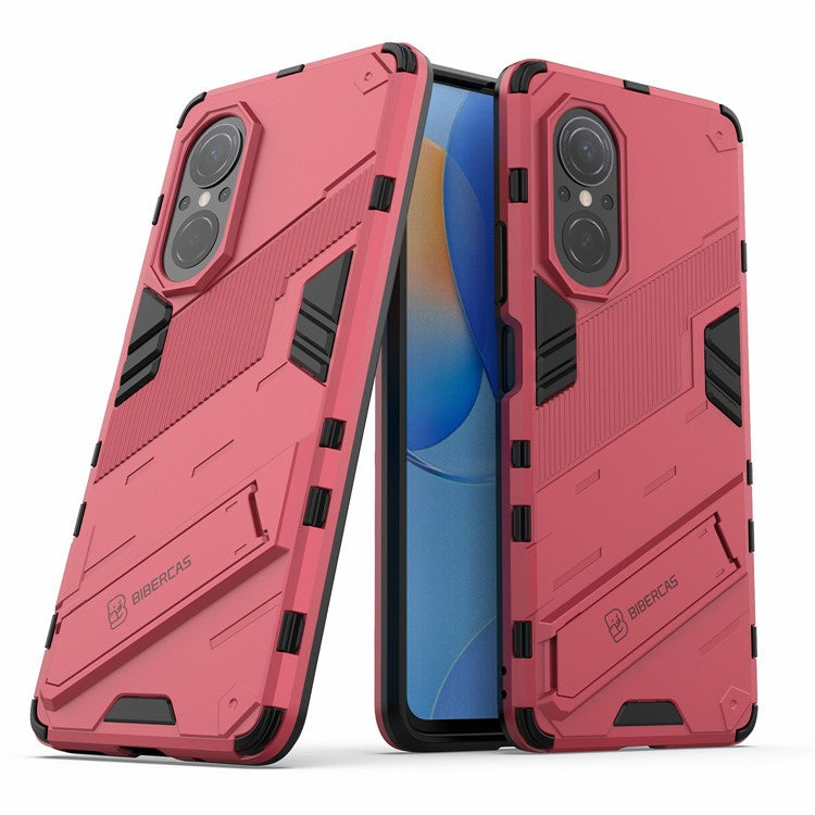 PC + TPU Combo Case Kickstand Design Protective Mobile Phone Case for Honor 50 SE/Huawei nova 9 SE - Rose