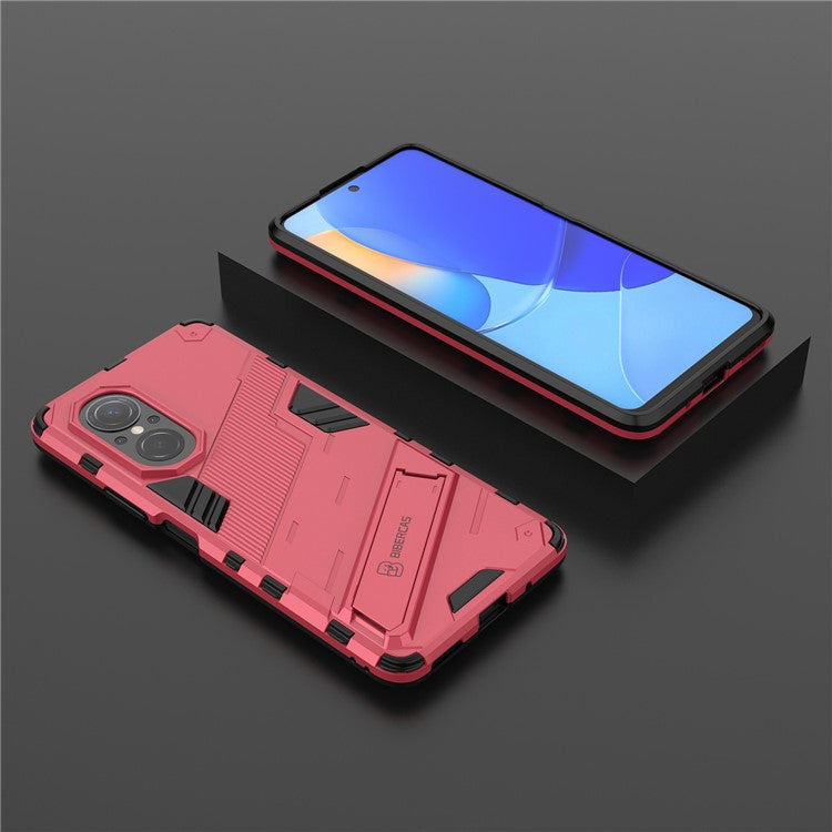 PC + TPU Combo Case Kickstand Design Protective Mobile Phone Case for Honor 50 SE/Huawei nova 9 SE - Rose