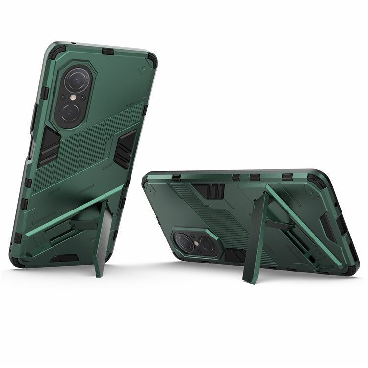 PC + TPU Combo Case Kickstand Design Protective Mobile Phone Case for Honor 50 SE/Huawei nova 9 SE - Green