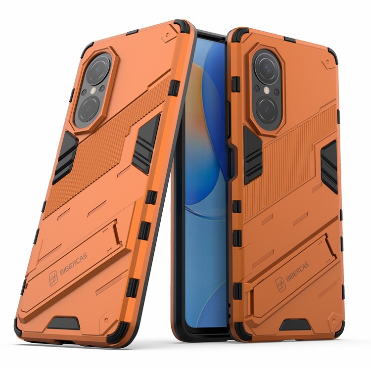 PC + TPU Combo Case Kickstand Design Protective Mobile Phone Case for Honor 50 SE/Huawei nova 9 SE - Orange