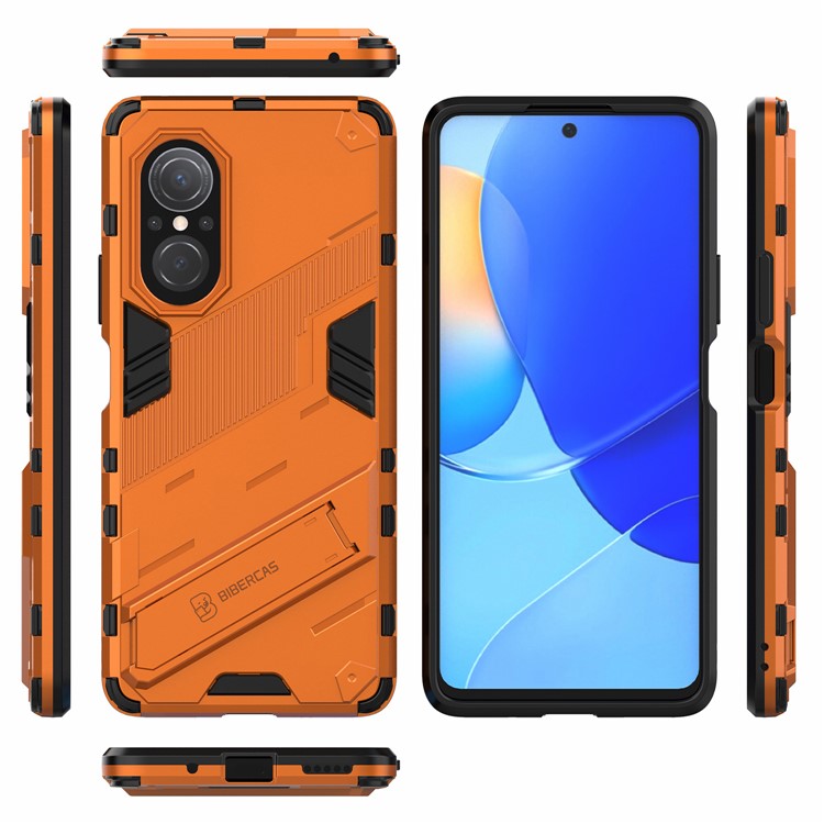 PC + TPU Combo Case Kickstand Design Protective Mobile Phone Case for Honor 50 SE/Huawei nova 9 SE - Orange