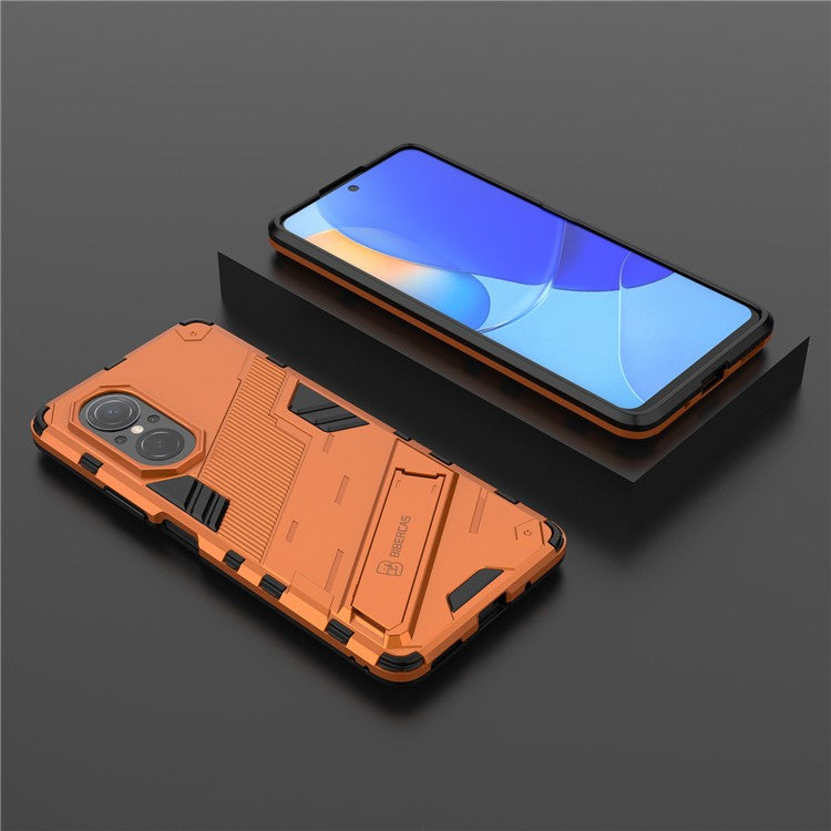 PC + TPU Combo Case Kickstand Design Protective Mobile Phone Case for Honor 50 SE/Huawei nova 9 SE - Orange