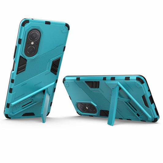 PC + TPU Combo Case Kickstand Design Protective Mobile Phone Case for Honor 50 SE/Huawei nova 9 SE - Baby Blue