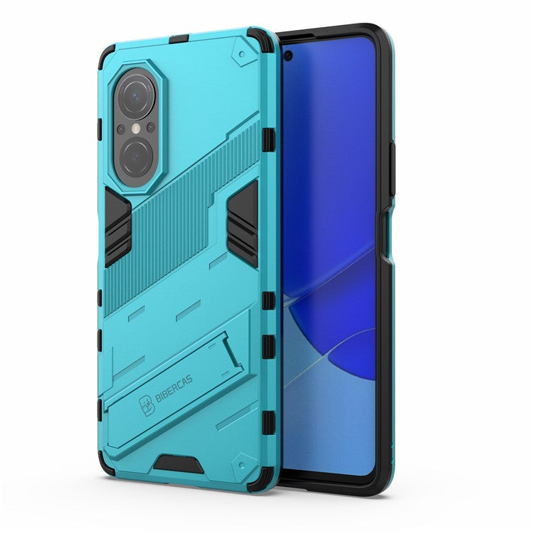 PC + TPU Combo Case Kickstand Design Protective Mobile Phone Case for Honor 50 SE/Huawei nova 9 SE - Baby Blue