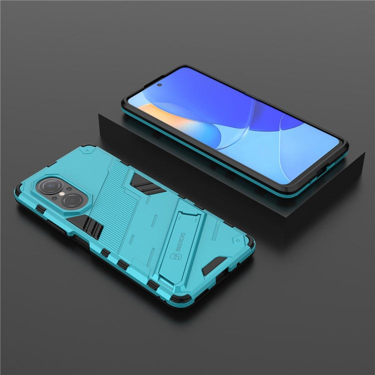 PC + TPU Combo Case Kickstand Design Protective Mobile Phone Case for Honor 50 SE/Huawei nova 9 SE - Baby Blue