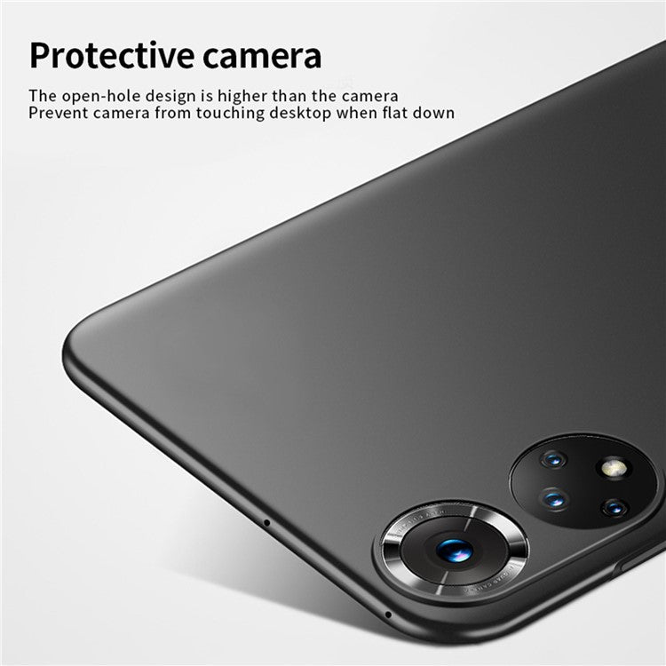 MOFI Shield Slim Frosted Finish Surface PC Phone Case Cover for Honor 50 - Black