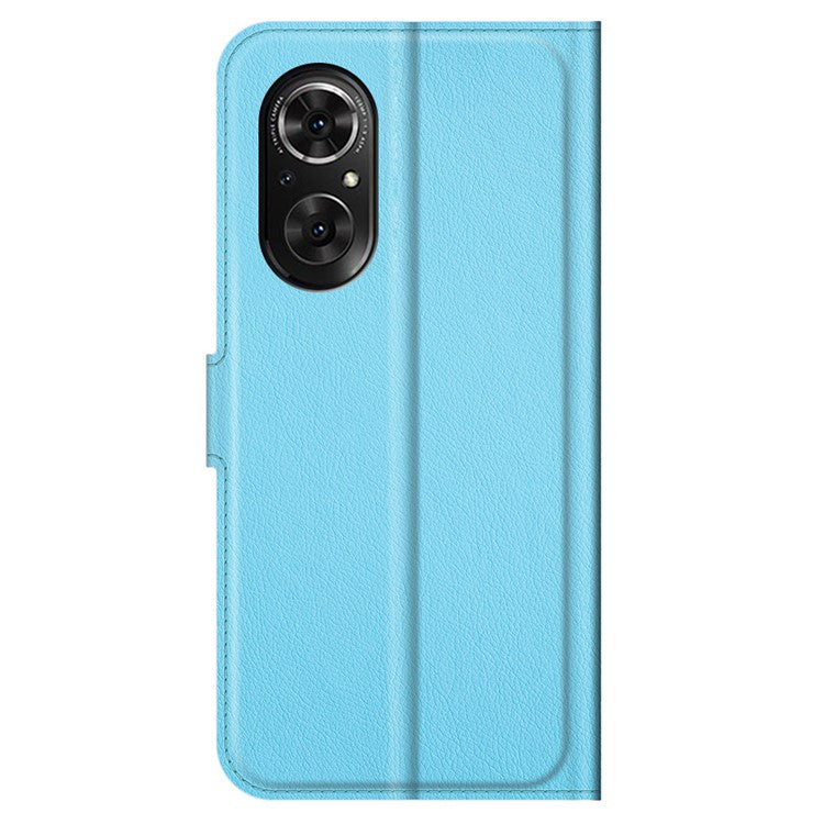 Litchi Skin Full Protective Leather Wallet Case Mobile Phone Stand Cover Huawei nova 9 SE/Honor 50 SE - Blue
