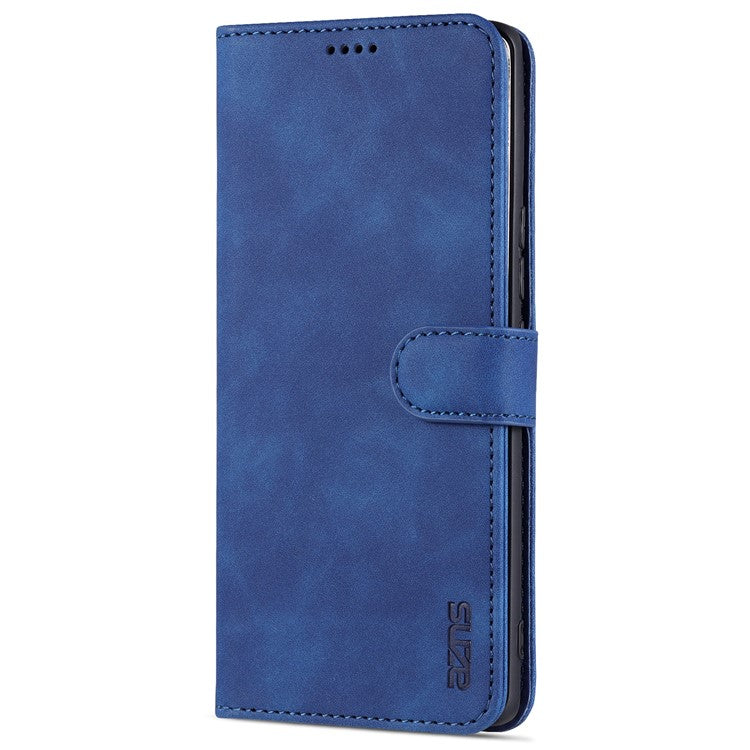 AZNS PU Leather Phone Shell Wallet Case with Stand for Honor 50 Pro / Huawei nova 9 Pro - Blue