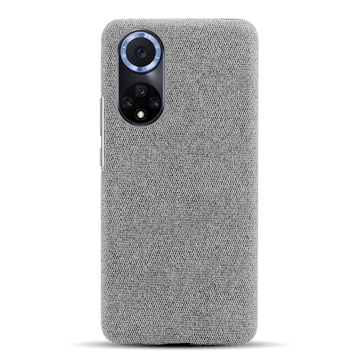 KSQ Scratch Resistant Phone Shell Cloth Coated Plastic Phone Case for Huawei nova 9 / Honor 50 - Light Grey