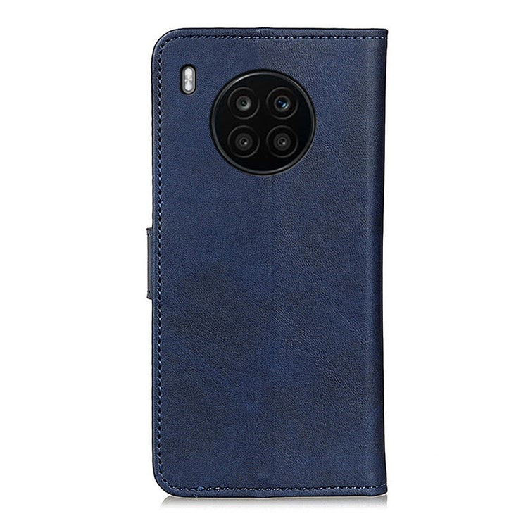 Adjustable Viewing Stand Magnetic Closure Wallet Design Leather Phone Cover for Huawei nova 8i/Honor 50 Lite - Blue