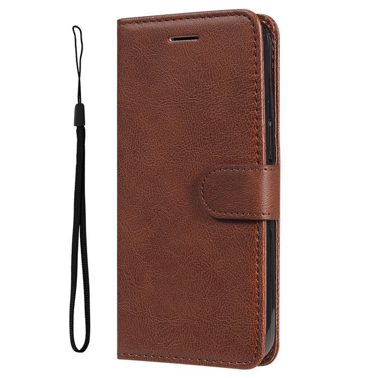 KT Leather Series-2 Solid Color Wallet Leather Case Inner Soft TPU Phone Cover with Adjustable Stand for Honor 50 5G/Huawei nova 9 - Brown