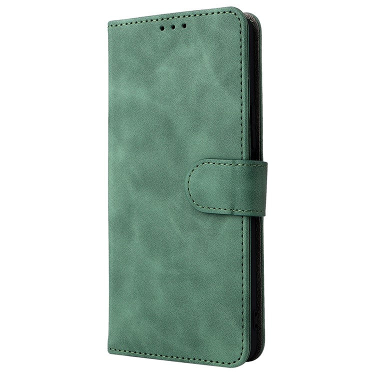 Folio Flip Skin-Touch Feeling Case Drop-Proof Stand Wallet Leather Cover for Honor 50 Lite / Huawei nova 8i - Green