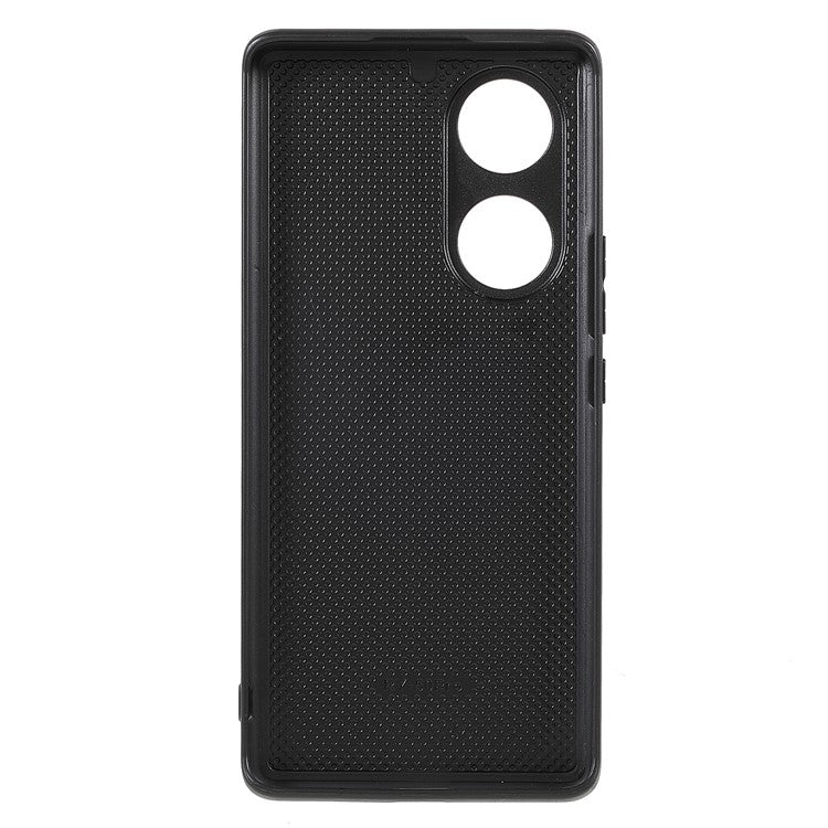 Drop-proof Precise Cutout Litchi Texture Case Genuine Leather Coated TPU + PC Phone Cover Shell for Honor 50/Huawei nova 9 - Blue
