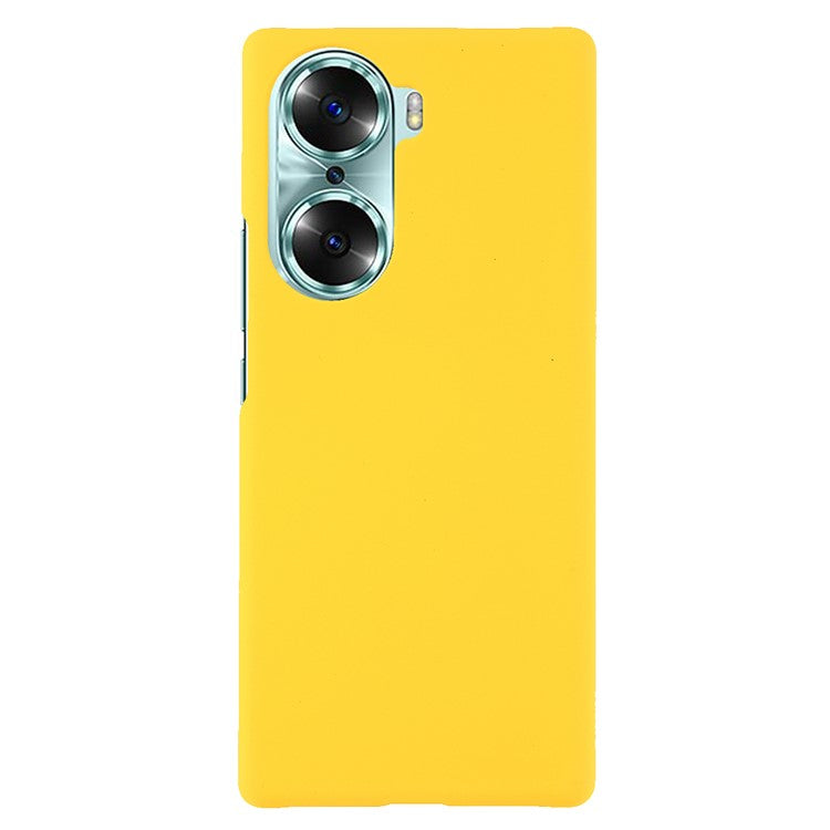 Rubberized Finish Scratch-resistant Hard PC Protective Cover Mobile Phone Case Shell for Honor 60 - Yellow