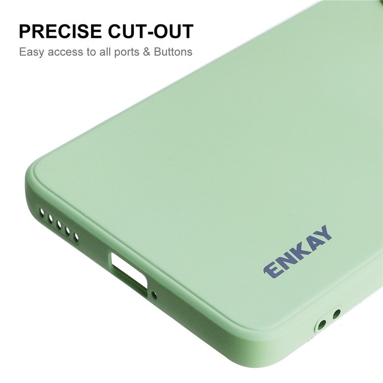 ENKAY HAT PRINCE Anti-Drop Shockproof Cellphone Bag Case Precise Cutout Hole Opening Liquid Silicone Phone Cover for Honor 60 Pro - Beige