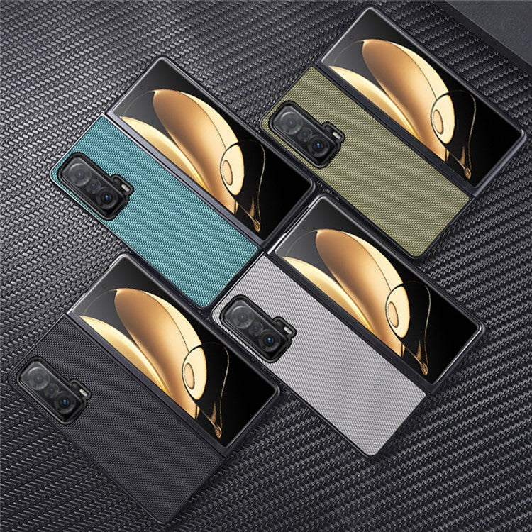 For Honor Magic V Anti-fingerprint Nylon Coating Well-protected Hard PC Phone Case Cover - Grey