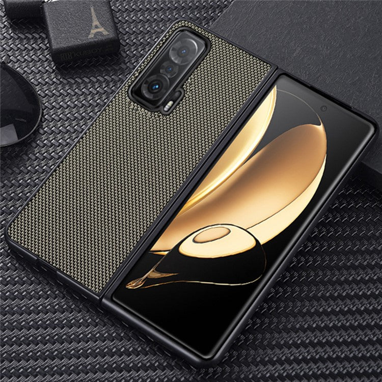 For Honor Magic V Anti-fingerprint Nylon Coating Well-protected Hard PC Phone Case Cover - Green