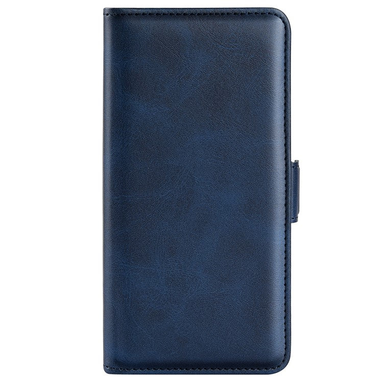 For Honor 60 Pro Textured Business Elegant Phone Cover PU Leather Flip Folio Book Stand Wallet Case - Blue