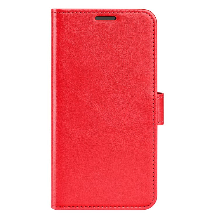 For Honor 60 Wallet Phone Case Magnetic Premium Crazy Horse Texture PU Leather Folio Flip Cover with Folding Stand - Red