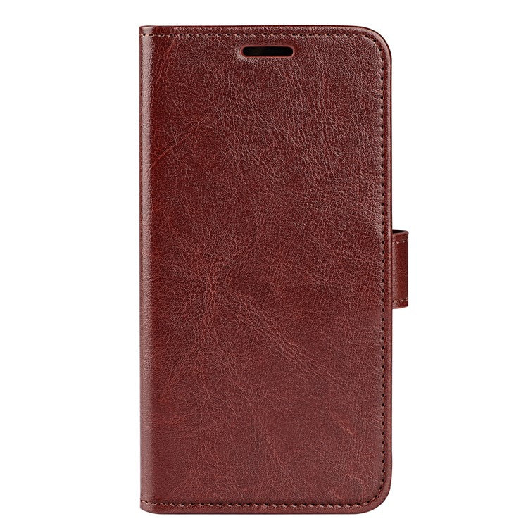 For Honor 60 Wallet Phone Case Magnetic Premium Crazy Horse Texture PU Leather Folio Flip Cover with Folding Stand - Brown