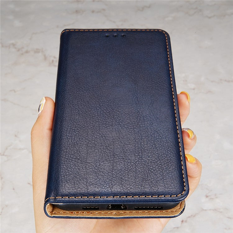 For Honor X30/X9 5G/Magic 4 Lite 5G Auto Magnetic Closed Anti-scratch Anti-fall Cover PU Leather + TPU Well-protected Wallet Stand Phone Shell Case - Blue