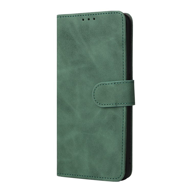For Honor X7 Flip Wallet Phone Case Skin-Touch Feeling Leather Stand Function TPU Inner Shell Cover - Green