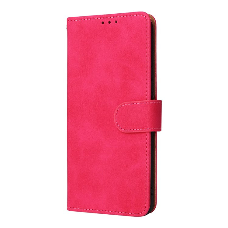 For Honor X8 4G Skin-Touch Feeling Wallet Phone Case Flip Folio PU Leather Folding Stand Cover - Rose