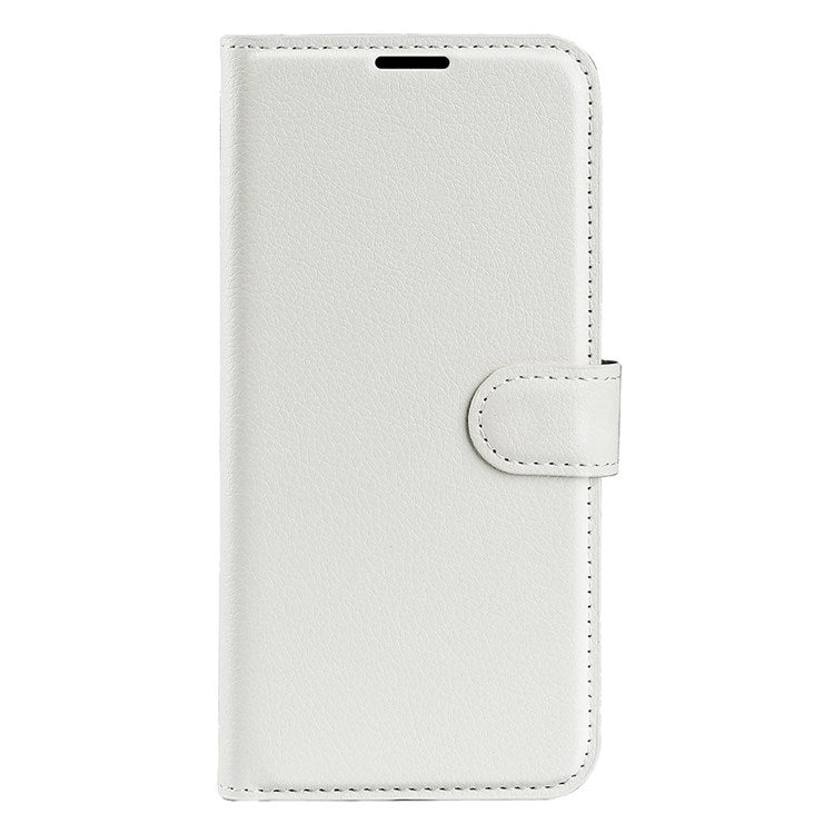 For Honor X8 4G Litchi Texture PU Leather Wallet Mobile Phone Case Stand Function Drop-proof Phone Cover - White