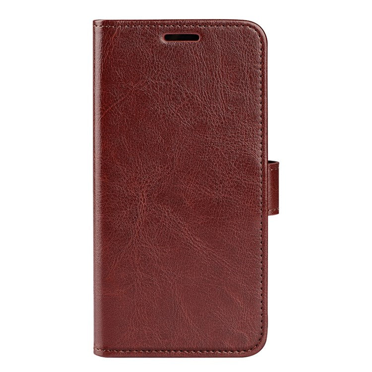 For Honor X8 4G Crazy Horse Texture Cell Phone Cover Folio Flip Leather Wallet Stand Protective Case - Brown