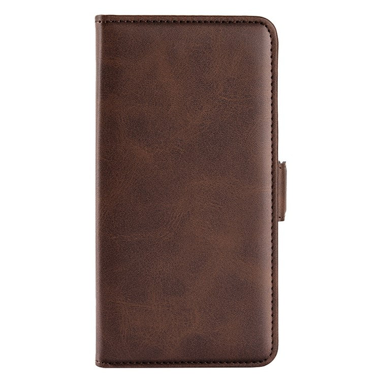 For Honor X8 4G Textured PU Leather Phone Case Foldable Stand Wallet Function Protective Cover - Brown