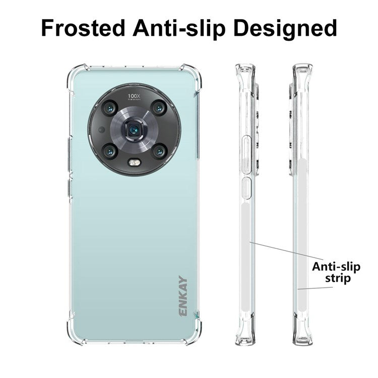 ENKAY HAT PRINCE Clear Case for Honor Magic4 Pro, Reinforced Corners Scratch Resistant TPU Phone Protector with Anti-slip Strip