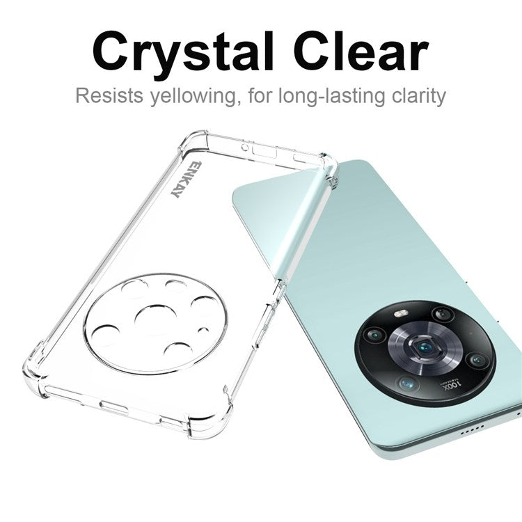 ENKAY HAT PRINCE Clear Case for Honor Magic4 Pro, Reinforced Corners Scratch Resistant TPU Phone Protector with Anti-slip Strip