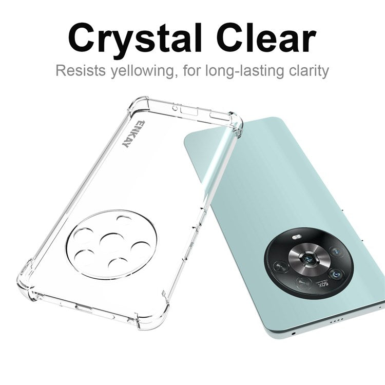 ENKAY HAT PRINCE Anti-slip Edge TPU Case for Honor Magic4 Crystal Clear Slim Cover Four Corner Enhanced Fall Protection Phone Case
