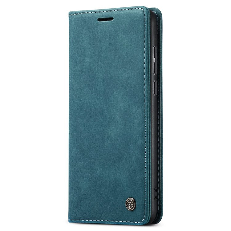 CASEME 013 Series For Huawei P20 Pro Phone Cover Anti-scratch Magnetic Auto-absorbed PU Leather Wallet Foldable Stand Smartphone Case - Blue
