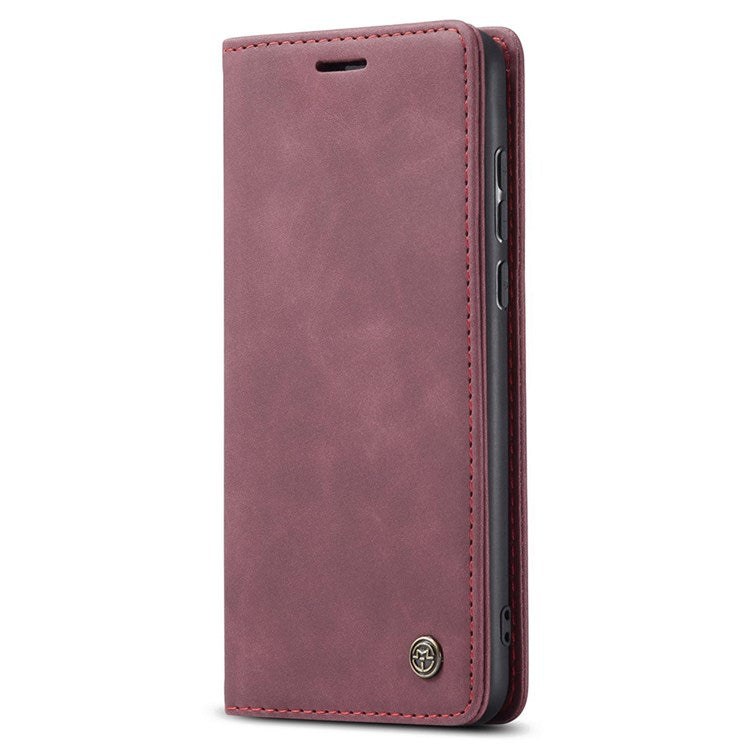 CASEME 013 Series For Huawei P20 Pro Phone Cover Anti-scratch Magnetic Auto-absorbed PU Leather Wallet Foldable Stand Smartphone Case - Red