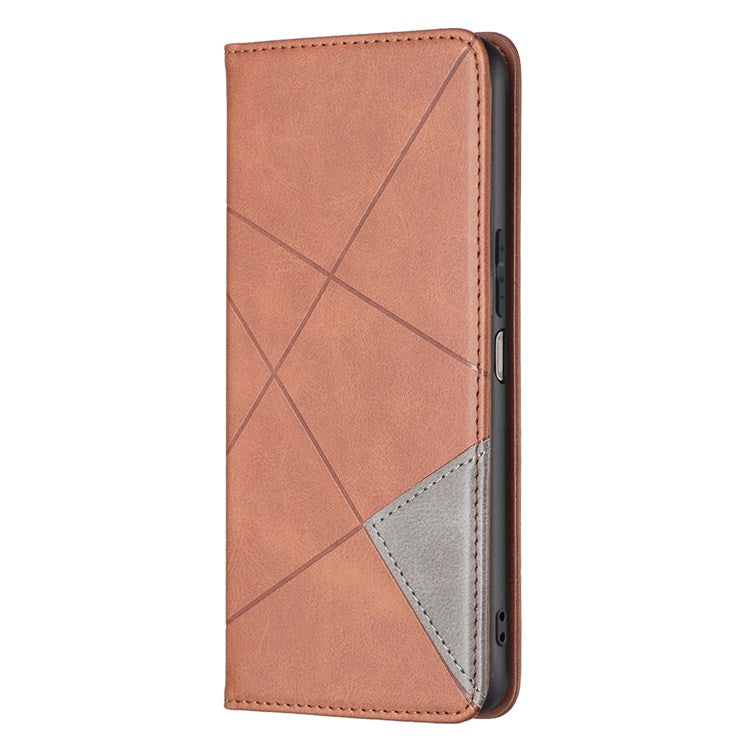 BF Imprinting Pattern Series-1 Phone Case for Honor 50 Lite/Huawei nova 8i Imprinted Pattern PU Leather Card Holder Stand Anti-fall Magnetic Shell - Brown