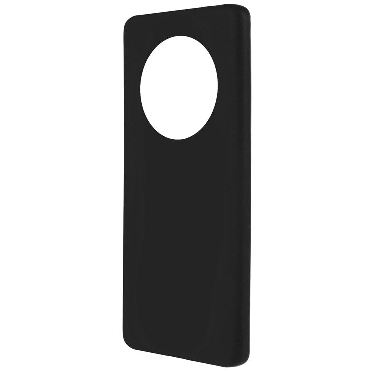 For Honor Magic4 Glossy Surface Rubberized Finish Hard PC Back Case Anti-drop Phone Cover - Black