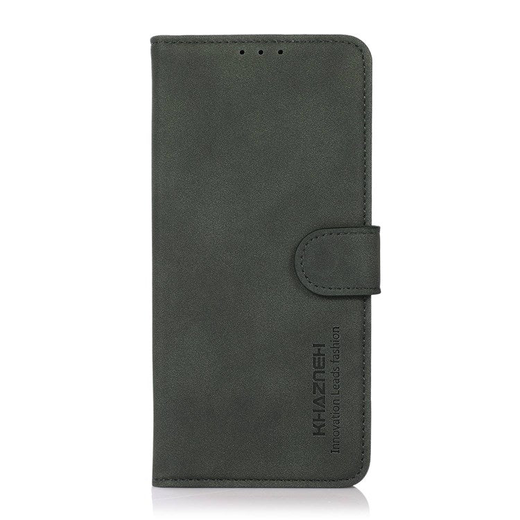 KHAZNEH Wallet Case for Honor X8 4G, Textured PU Leather Magnetic Closure Stand Shockproof Protective Flip Cover - Green