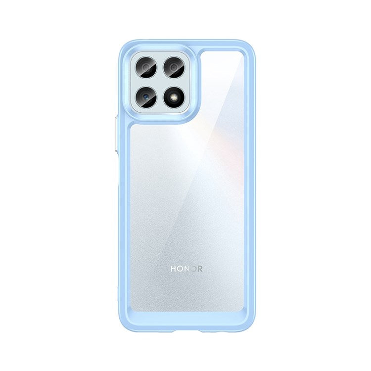 For Honor X30i / X8 4G / Play6T Pro Independent Buttons Phone Shell Shockproof TPU+Acrylic Hybrid Case - Baby Blue