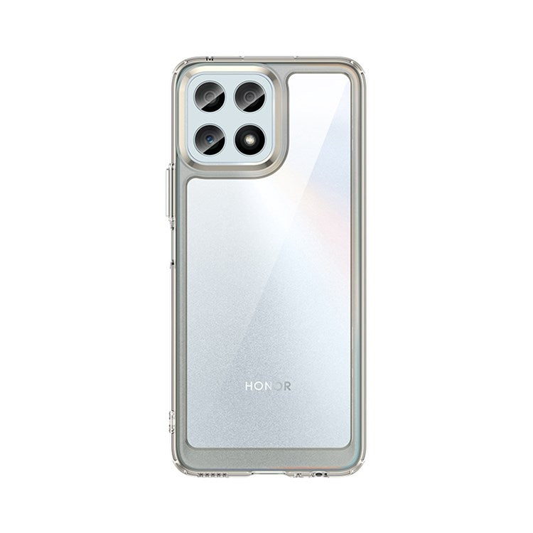 For Honor X30i / X8 4G / Play6T Pro Independent Buttons Phone Shell Shockproof TPU+Acrylic Hybrid Case - Transparent Grey