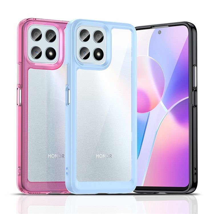 For Honor X30i / X8 4G / Play6T Pro Independent Buttons Phone Shell Shockproof TPU+Acrylic Hybrid Case - Transparent