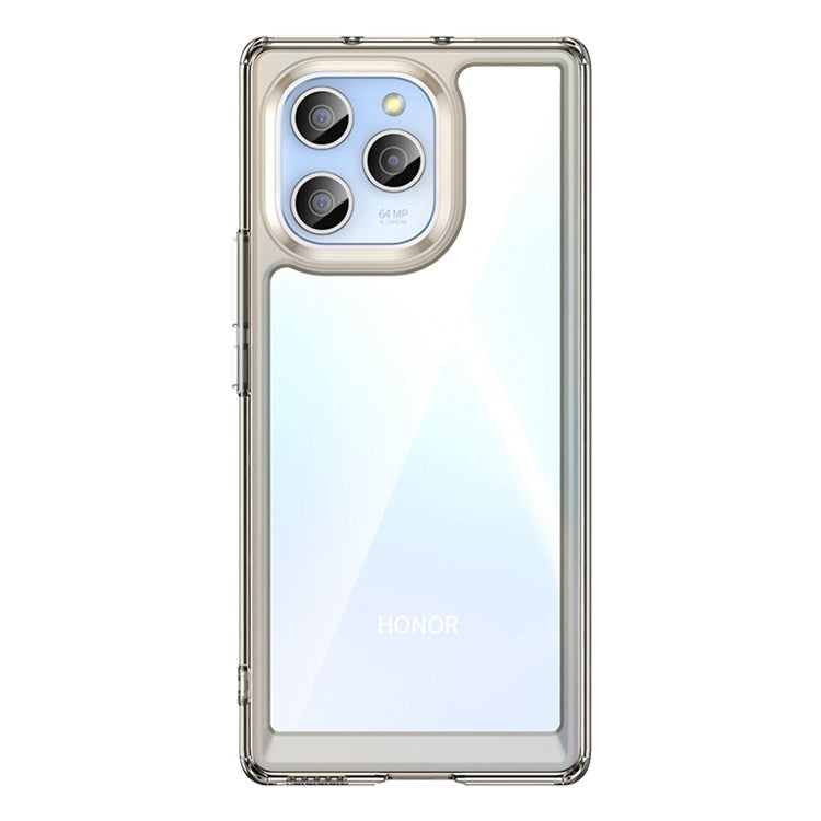 For Honor 60 SE TPU + Acrylic Hybrid Case Independent PC Buttons Anti-scratch Anti-fall Cell Phone Shell - Transparent Grey