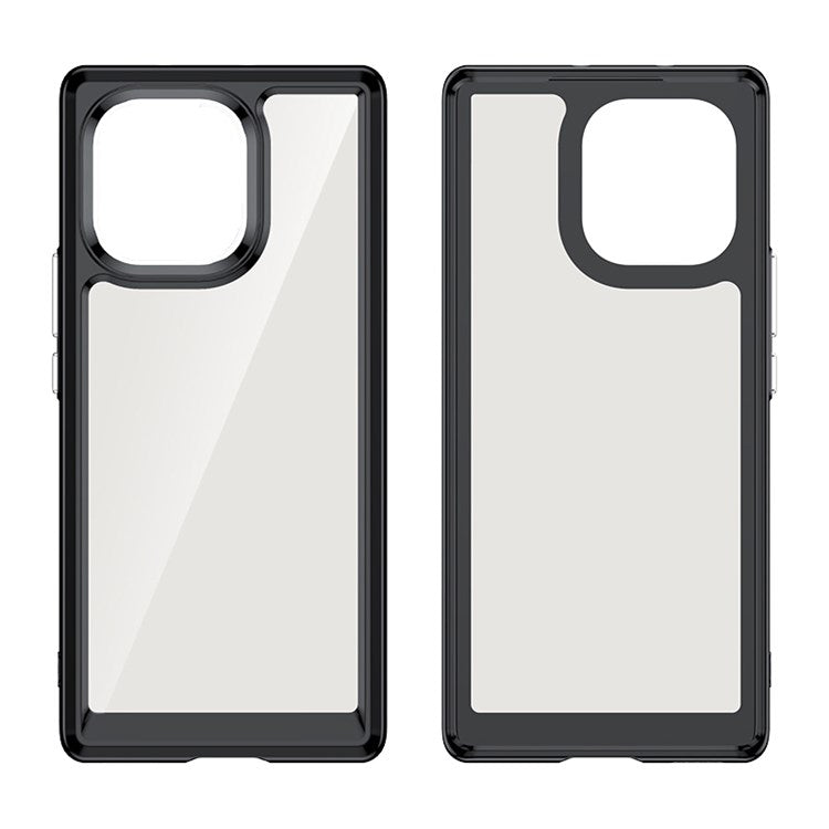 For Honor 60 SE TPU + Acrylic Hybrid Case Independent PC Buttons Anti-scratch Anti-fall Cell Phone Shell - Transparent Grey