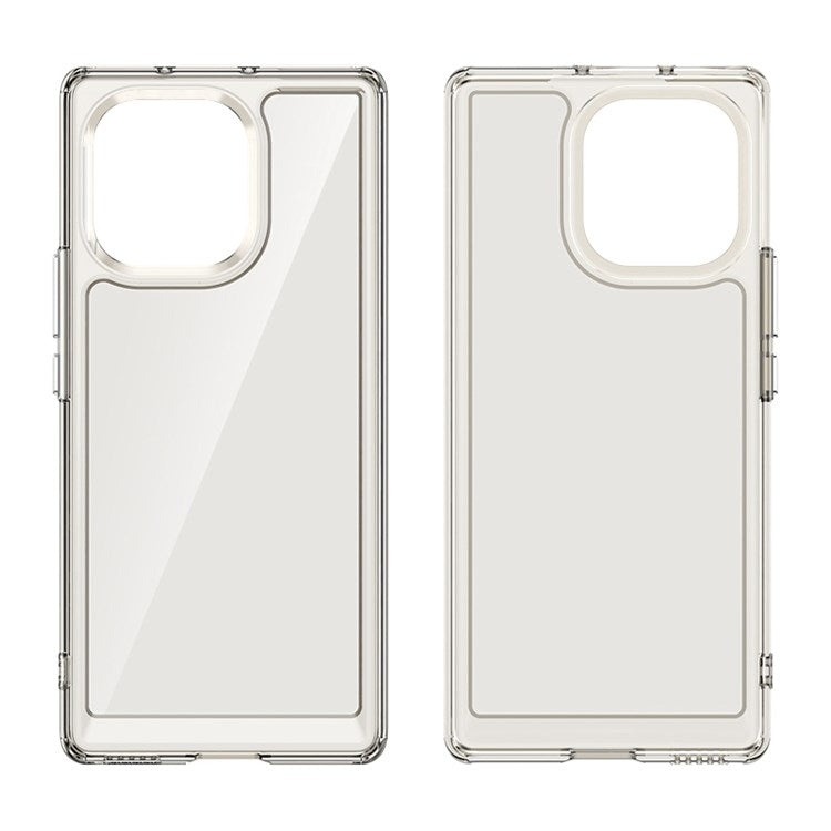 For Honor 60 SE TPU + Acrylic Hybrid Case Independent PC Buttons Anti-scratch Anti-fall Cell Phone Shell - Transparent Grey