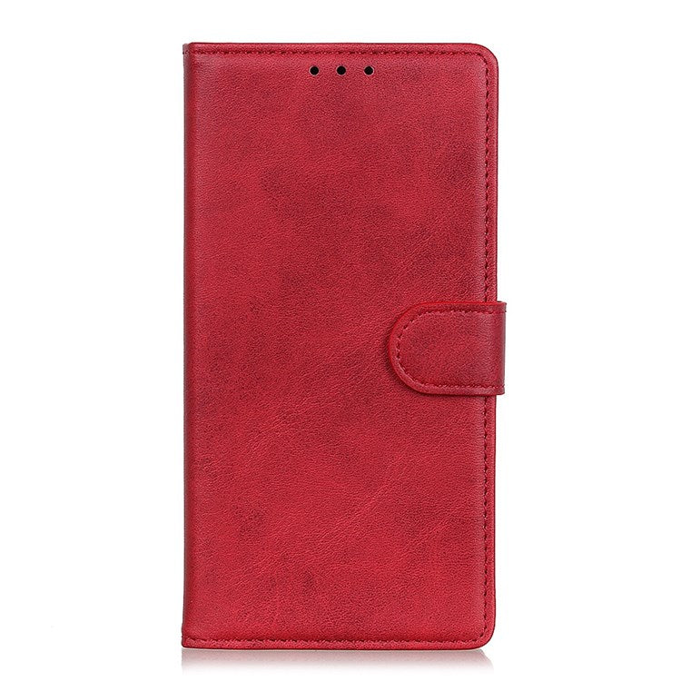 For Honor X8 4G Viewing Stand Wallet PU Leather Cover Shockproof Protective Phone Case - Red