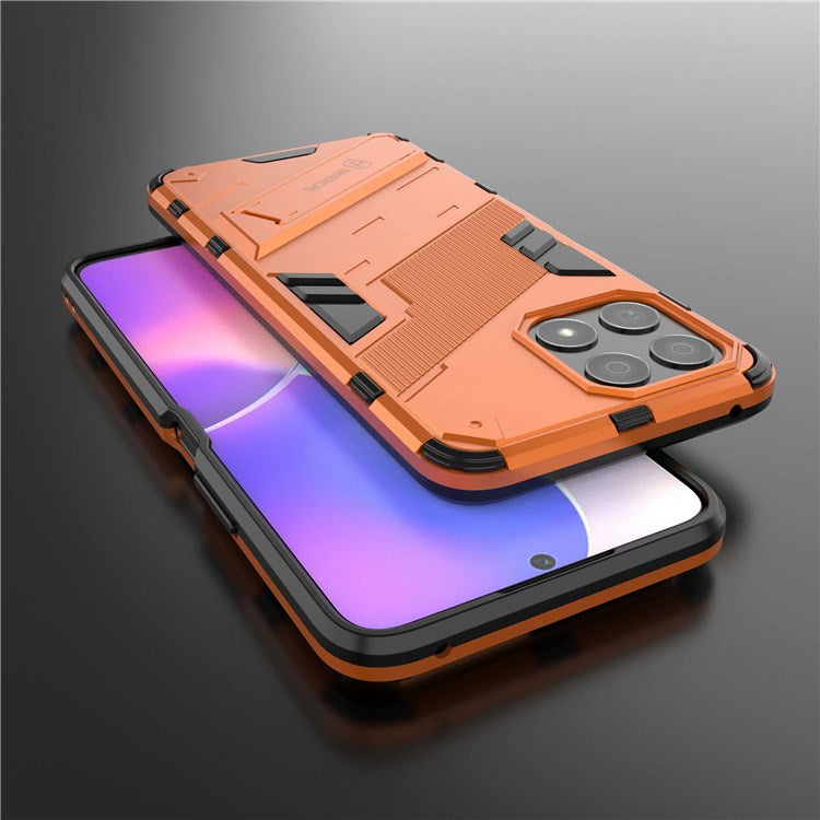 For Honor X30i Anti-fall Kickstand Function Combo PC + TPU Case Dual Layer Protective Mobile Phone Shell - Orange