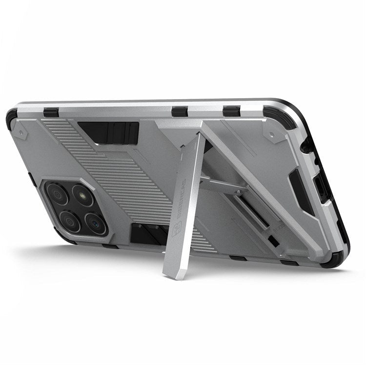 For Honor X30i Anti-fall Kickstand Function Combo PC + TPU Case Dual Layer Protective Mobile Phone Shell - White