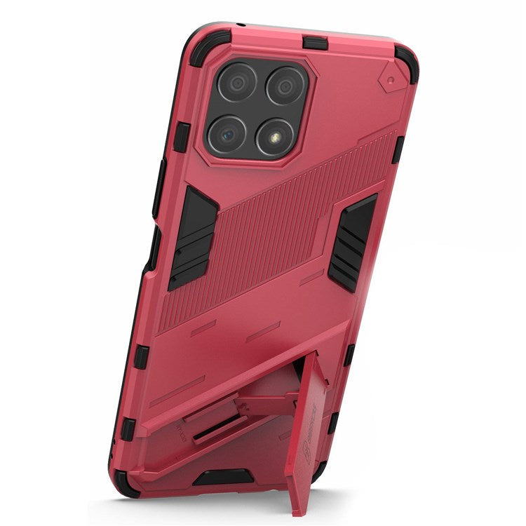 For Honor X30i Anti-fall Kickstand Function Combo PC + TPU Case Dual Layer Protective Mobile Phone Shell - Rose