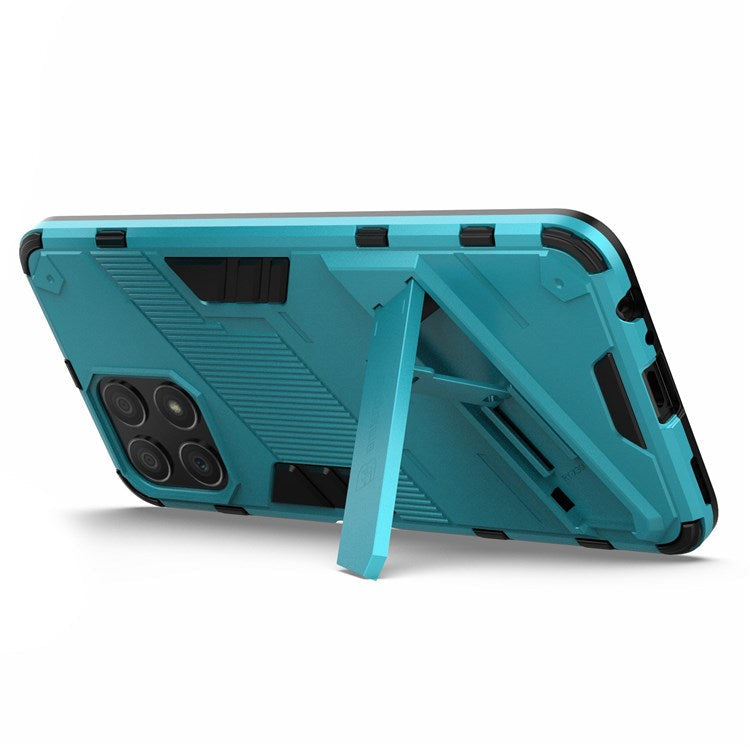 For Honor X30i Anti-fall Kickstand Function Combo PC + TPU Case Dual Layer Protective Mobile Phone Shell - Baby Blue