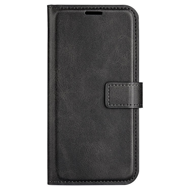 Square Magnetic Clasp Folio Flip Mobile Phone Leather Case for Honor X30/Magic4 Lite 5G, Wallet Design Stand Cover - Black